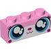 LEGO Bright Pink Brick 1 x 3 with Happy unikitty face with tears (3622 / 23712)