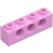 LEGO Leuchtendes Rosa Stein 1 x 4 mit Löcher (3701)