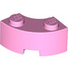 LEGO Fel roze Steen 2 x 2 Ronde Hoek met Stud Notch en versterkte onderkant (85080)