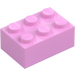 LEGO Fel roze Steen 2 x 3 (3002)