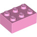 LEGO Leuchtend rosa Backstein 2 x 3 (3002)