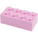 LEGO Leuchtend rosa Backstein 2 x 4 (3001 / 72841)