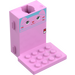 LEGO Bright Pink Brick 6 x 6 x 5 Gear Block with Cat Face (3863 / 104593)