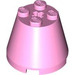 LEGO Bright Pink Cone 3 x 3 x 2 with Axle Hole (6233 / 45176)