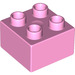 LEGO Fel roze Duplo Steen 2 x 2 (3437 / 89461)