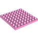 LEGO Fel roze Duplo Plaat 8 x 8 (51262 / 74965)