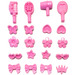 LEGO Fel roze Friends Haar Accessoires, Complete Set (93080 / 96389)