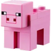 LEGO Bright Pink Minecraft Pig (Plain Snout)