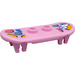 LEGO Bright Pink Minifig Skateboard with Four Wheel Clips with Decoration at Each End Sticker (42511)