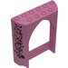 LEGO Fel roze Paneel 2 x 6 x 6.5 met Boog met Vines en Roses Sticker (35565)