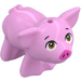 LEGO Bright Pink Pig with Brown Eyes and Short Eyebrows (105990)