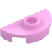 LEGO Bright Pink Plate 1 x 2 Round Semicircle (1745)