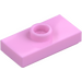 LEGO Bright Pink Plate 1 x 2 with 1 Stud (with Groove and Bottom Stud Holder) (15573)