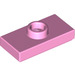 LEGO Bright Pink Plate 1 x 2 with 1 Stud (with Groove and Bottom Stud Holder) (15573 / 78823)
