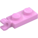 LEGO Klar rosa Plate 1 x 2 med Horisontal klips på Ende (42923 / 63868)