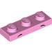 LEGO Fel roze Plaat 1 x 3 met Zwart eyebrows (3623 / 52100)