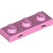 LEGO Klar rosa Plate 1 x 3 med Svart eyebrows (3623 / 52100)