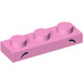 LEGO Leuchtendes Rosa Platte 1 x 3 mit Unikitty Eyebrows (3623 / 23706)