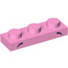 LEGO Leuchtend rosa Platte 1 x 3 mit Unikitty Eyebrows (3623)