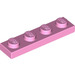 LEGO Fel roze Plaat 1 x 4 (3710)