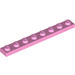 LEGO Fel roze Plaat 1 x 8 (3460)