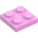 LEGO Fel roze Plaat 2 x 2 (3022 / 94148)