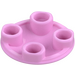 LEGO Leuchtendes Rosa Platte 2 x 2 Rund mit Gerundet Unterseite (2654 / 28558)