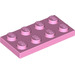 LEGO Fel roze Plaat 2 x 4 (3020)
