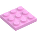 LEGO Bright Pink Plate 3 x 3 (11212)