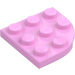 LEGO Bright Pink Plate 3 x 3 Round Corner (30357)