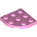LEGO Bright Pink Plate 3 x 3 Round Corner (30357)