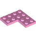 LEGO Leuchtend rosa Platte 4 x 4 Ecke (2639)