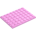 LEGO Leuchtendes Rosa Platte 6 x 8 (3036)