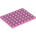 LEGO Fel roze Plaat 6 x 8 (3036)