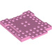 LEGO Bright Pink Plate 8 x 8 x 0.7 with Cutouts and Ledge (15624)