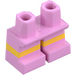 LEGO Bright Pink Short Legs with Yellow Stripe (16709 / 41879)