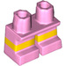 LEGO Leuchtend rosa Kurz Beine mit Gelb Stripe (16709 / 41879)