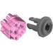 LEGO Fel roze Six Shooter Assembly met Medium Stone Op gang brengen