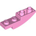 LEGO Leuchtend rosa Steigung 1 x 4 Gebogen Invertiert (13547)