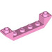 LEGO Bright Pink Slope 1 x 6 (45°) Double Inverted with Open Center (52501)