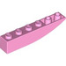 LEGO Fel roze Helling 1 x 6 Gebogen Omgekeerd (41763 / 42023)