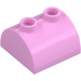 LEGO Bright Pink Slope 2 x 2 Curved with 2 Studs on Top (30165)