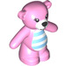 LEGO Bright Pink Teddy Bear with Medium Blue Stripes (34762 / 98382)