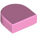 LEGO Fel roze Tegel 1 x 1 Halve Oval (24246 / 35399)