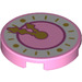 LEGO Rose pétant Tuile 2 x 2 Rond avec Clock avec porte-goujon inférieur (14769 / 24888)