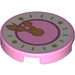 LEGO Bright Pink Tile 2 x 2 Round with Clock with Bottom Stud Holder (14769 / 24888)