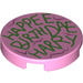 LEGO Bright Pink Tile 2 x 2 Round with &quot;Happee Birtdae Harry&quot; with Bottom Stud Holder (14769 / 78118)
