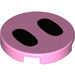 LEGO Bright Pink Tile 2 x 2 Round with Pig Nose Decoration with Bottom Stud Holder (14769 / 39128)