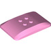 LEGO Fel roze Wig 4 x 6 Roof Gebogen (98281)