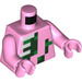 LEGO Bright Pink Zombie Pigman Torso with Bright Pink Arms and Bright Pink Hands (973 / 76382)